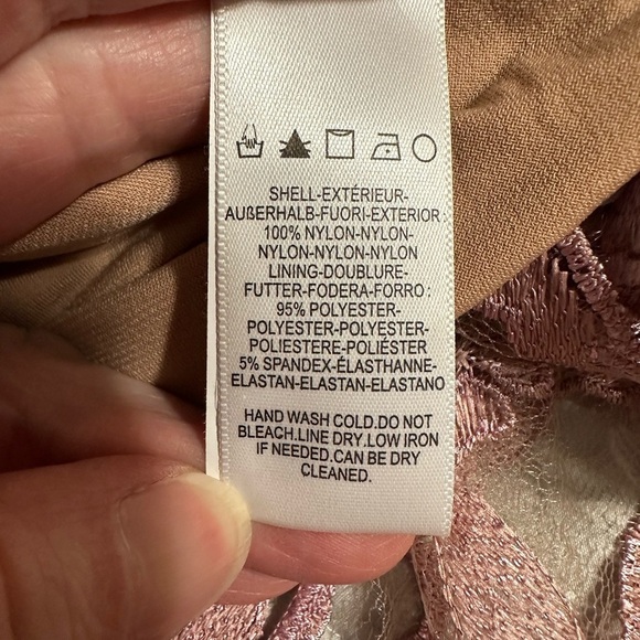 Dress The Population Audrey Dress, Lilac/Nude, Size Medium (v) - Picture 12 of 14